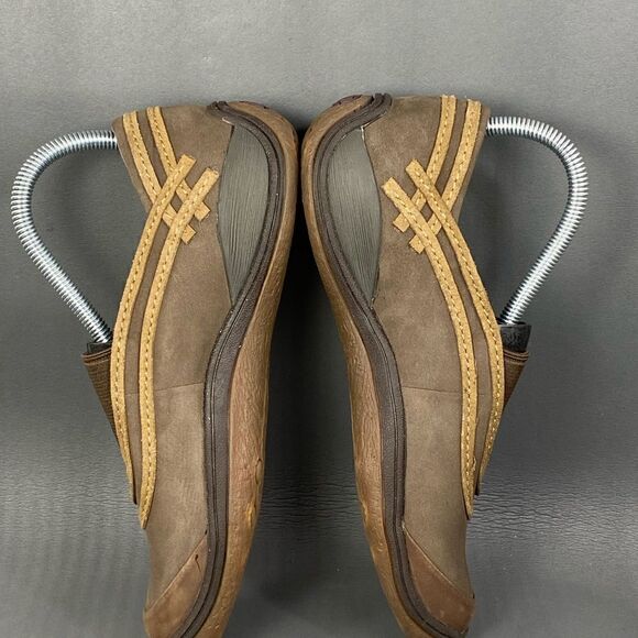 Merrell Willow Chocolate Brown Leather Loafers Flats Shoes womens size 7.5 - Picture 5 of 8